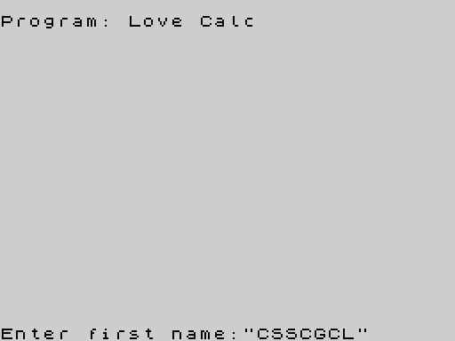 The Love Calculator — ZX Spectrum