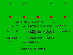 Kosci Rzucone — ZX Spectrum