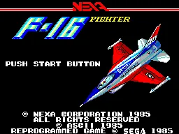 F-16 Fighter (USA, Europe, Brazil) (En) — Sega Master System