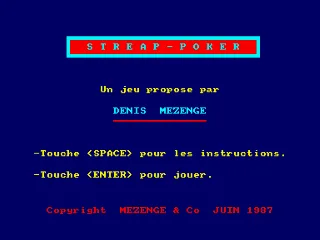 Streap-Poker — Amstrad CPC