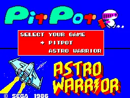 Astro Warrior & Pit Pot (Europe) — Sega Master System