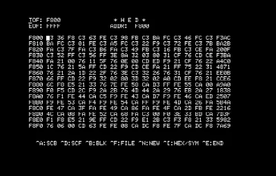 Редактор памяти HED — Радио-86РК