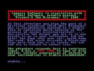 Project-X - The Microman — Amstrad CPC