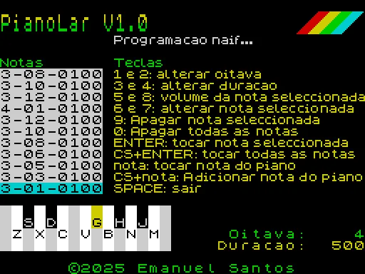 PianoLar — ZX Spectrum