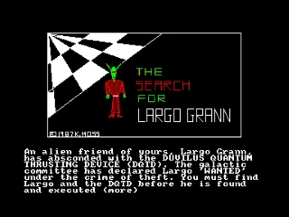 Search for Largo Grann, The — Amstrad CPC
