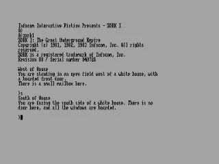 Zork I - The Great Underground Empire — Amstrad CPC — скриншот