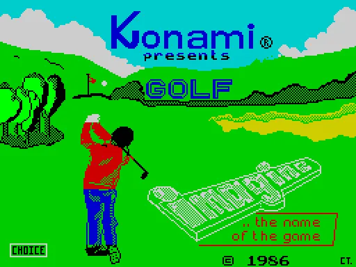 Konami's Golf — ZX Spectrum — скриншот