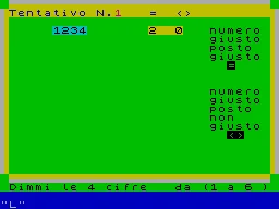 Mastermind — ZX Spectrum — скриншот