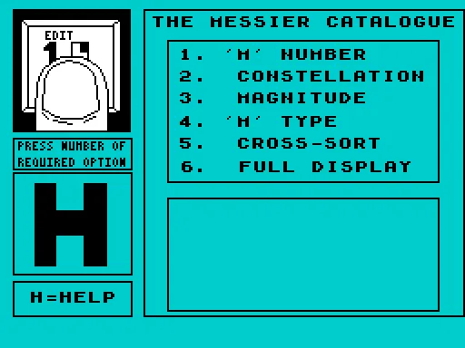 The Messier Catalogue — ZX Spectrum — скриншот