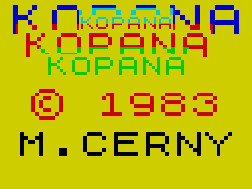Kopaná — ZX Spectrum — скриншот