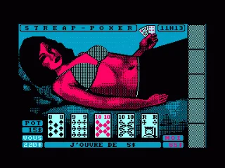 Streap-Poker — Amstrad CPC — скриншот