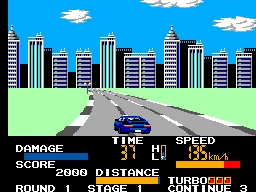 Taito Chase H.Q. (Europe) — Sega Master System — скриншот