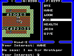 Ultima IV - Quest of the Avatar (Europe, Brazil) (En) — Sega Master System — скриншот