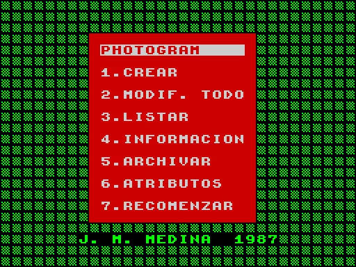 Photogram — ZX Spectrum — скриншот