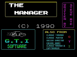 The Manager — ZX Spectrum — скриншот