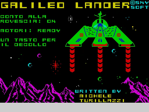 Galileo Lander — ZX Spectrum — скриншот