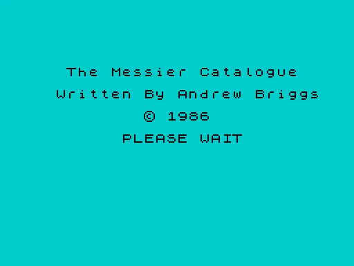 The Messier Catalogue — ZX Spectrum — скриншот