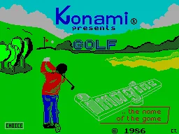 Konami's Golf — ZX Spectrum — скриншот