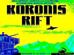 Koronis Rift — ZX Spectrum — скриншот