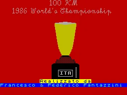 100 Kilometri — ZX Spectrum — скриншот