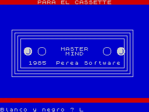 Mastermind — ZX Spectrum — скриншот