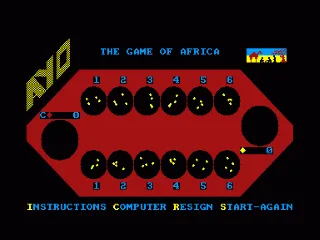 Ayo - The Game of Africa — Amstrad CPC — скриншот