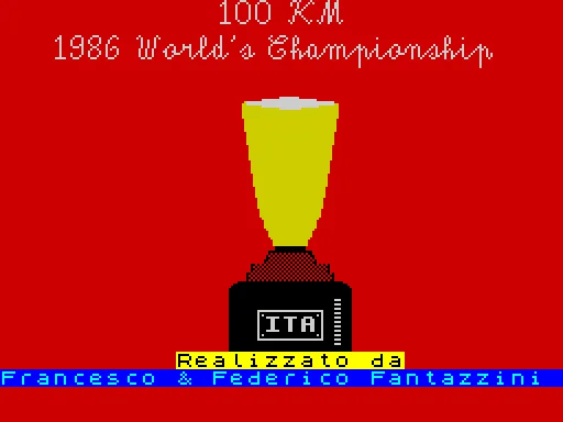 100 Kilometri — ZX Spectrum — скриншот