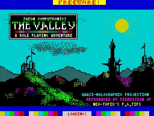 The Valley — ZX Spectrum — скриншот