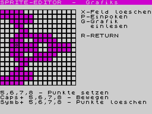 Sprites — ZX Spectrum — скриншот