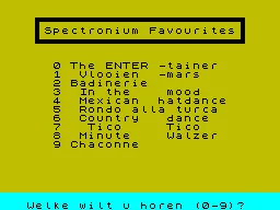 Pianola — ZX Spectrum — скриншот