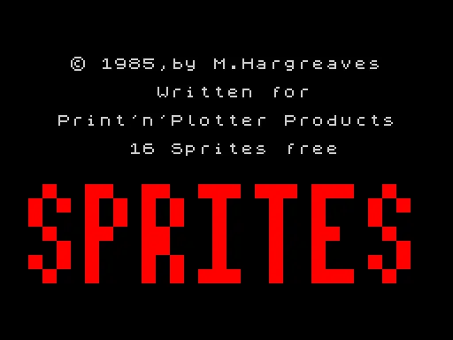 Sprite Machine — ZX Spectrum — скриншот