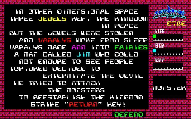 Hydlide (USA) — Денди/Nintendo — скриншот