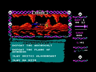 Blood Valley — Amstrad CPC — скриншот