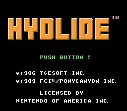 Hydlide (USA) — Денди/Nintendo — скриншот