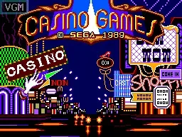 Casino Games (USA, Europe) — Sega Master System — скриншот