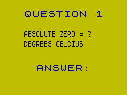 Knowledge Quiz - 9/99 Yrs — ZX Spectrum — скриншот