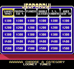 Jeopardy! Junior Edition (USA) — Денди/Nintendo — скриншот