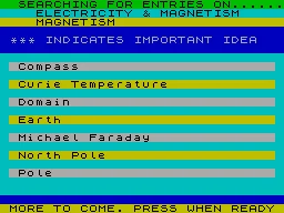 Physics - O-Level Revision and CSE — ZX Spectrum — скриншот