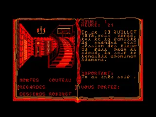 Peur Sur Amityville — Amstrad CPC — скриншот
