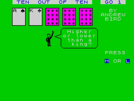 10 out of 10 — ZX Spectrum — скриншот