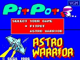 Astro Warrior & Pit Pot (Europe) — Sega Master System — скриншот