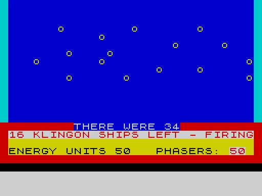 Galactic Attack — ZX Spectrum — скриншот