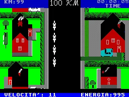 100 Kilometri — ZX Spectrum — скриншот