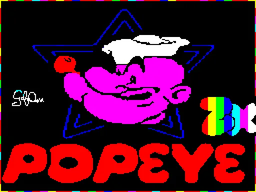 Popeye — ZX Spectrum — скриншот
