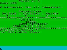 Kongedomme — ZX Spectrum — скриншот