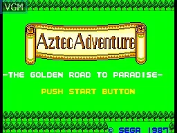 Aztec Adventure (World) — Sega Master System — скриншот