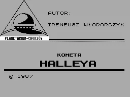 Kometa Halleya — ZX Spectrum — скриншот