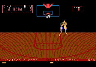 One-on-One Basketball (USA) — Atari 7800 — скриншот