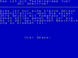 Sprache — ZX Spectrum — скриншот