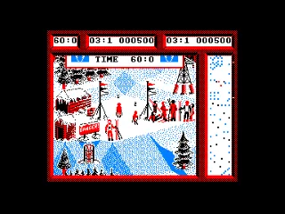 Professional Ski Simulator — Amstrad CPC — скриншот